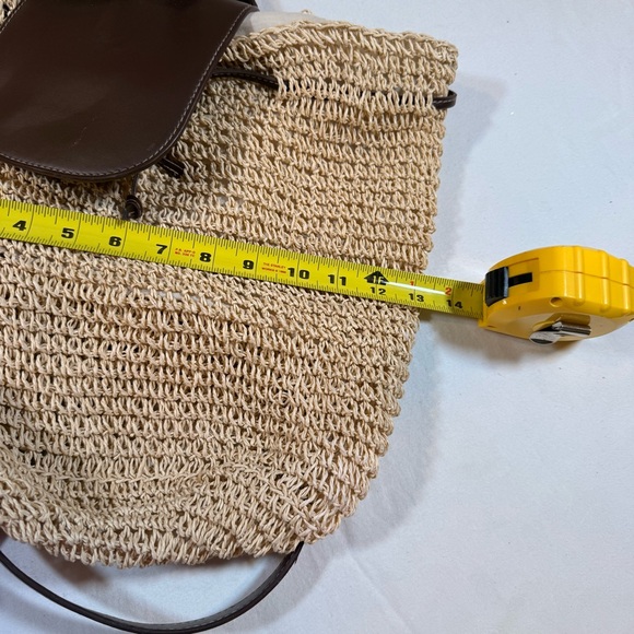 Cappelli‎ Straworld Purse Backpack Satchel Brown Straps School Work Travel Beach - Picture 9 of 10